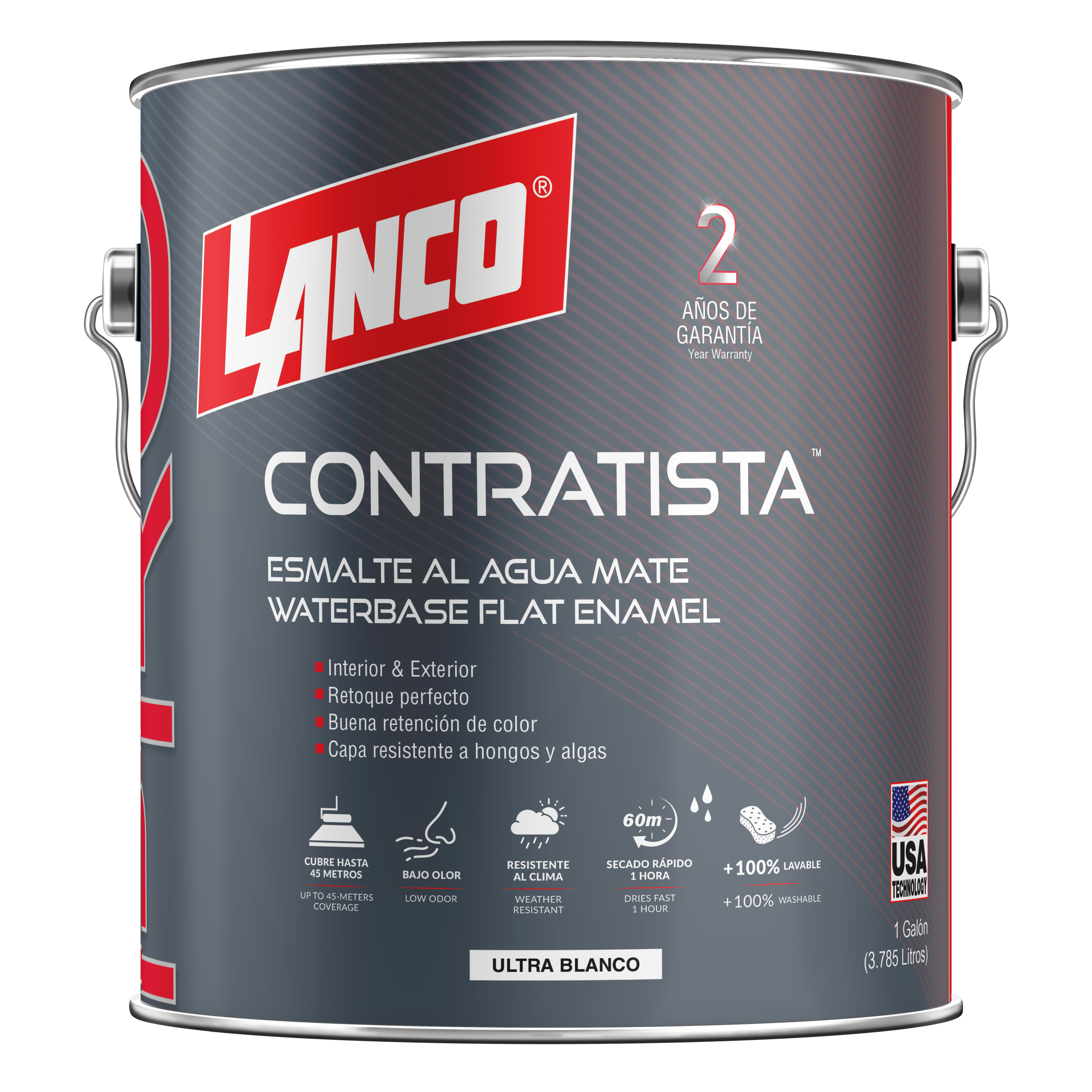 Lanco Esmalte Al Agua Pro Contratista