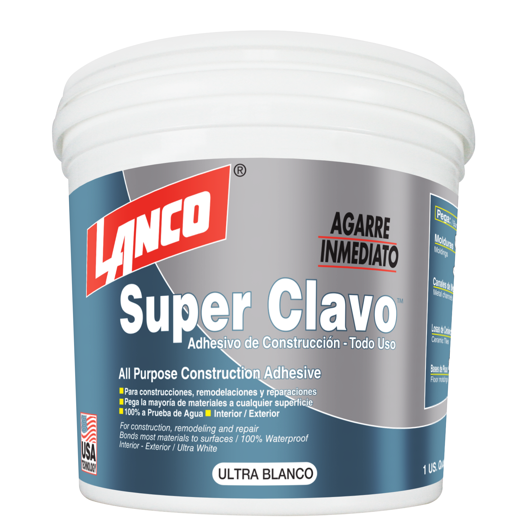 Lanco Adhesivo de Montaje Super Clavo (Blanco)