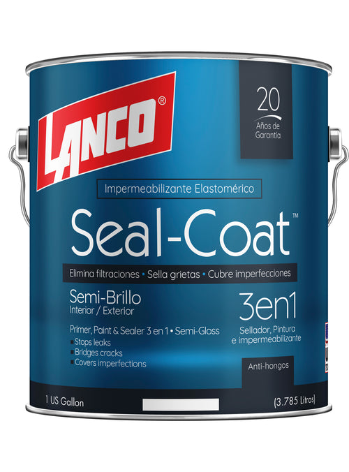 Lanco Esmalte al Agua Seal Coat  Semi Brillo- (Disponible en Múltiples Colores)