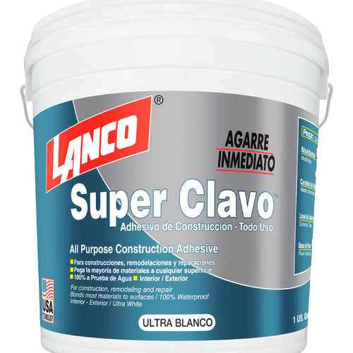 Lanco Adhesivo de Montaje Super Clavo (Ultra Blanco)