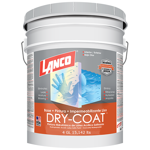 Lanco Esmalte Impermeabilizante Dry-Coat - Satin (Disponible en Múltiples Colores)