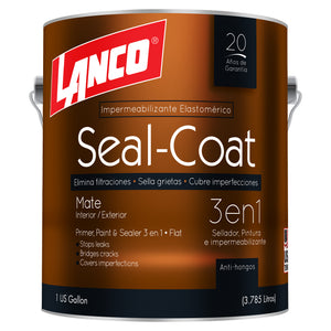 Lanco Esmalte al Agua Seal Coat  Mate- (Disponible en Múltiples Colores)