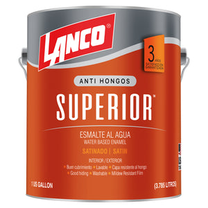 Lanco Esmalte al Agua Superior Satin (Blanco)