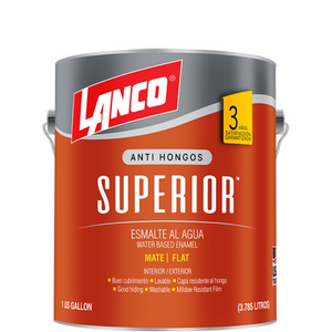 Lanco Esmalte al Agua Superior Mate (Blanco)