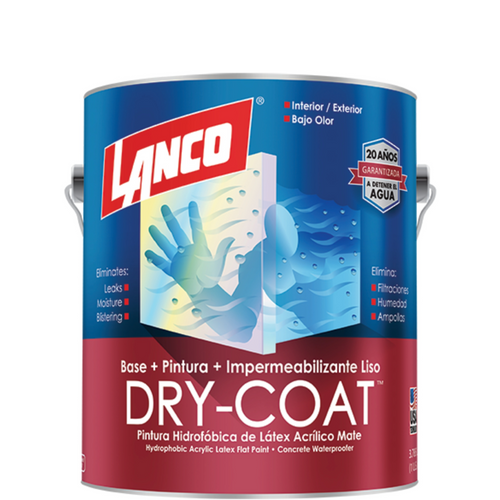 Lanco Esmalte Impermeabilizante Dry-Coat - Mate (Disponible en Múltiples Colores)